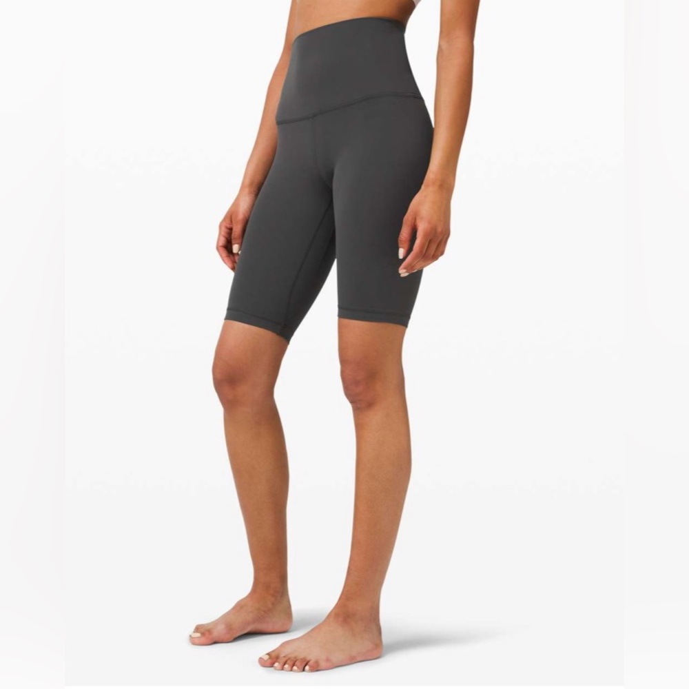 lululemon Align Super High Rise 10” Short, Size 8, Graphite Grey.